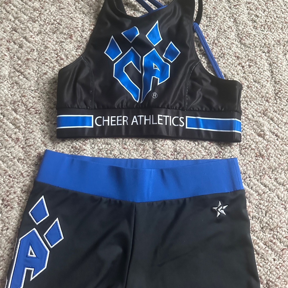 new cheer Athletics practice wear adult medium shorts + bra